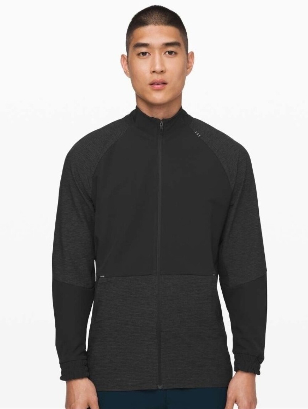 Lululemon License to Train Track Jacket Black Heathered Black Men's Medium